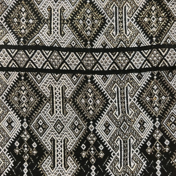 Artisan black tote with Greek traditional fabric - Picture 4 of 9